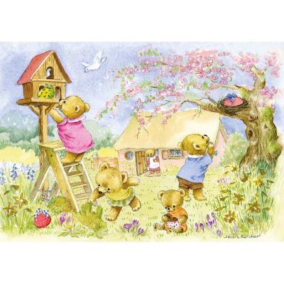 Jean Gilder - Teddies' Easter Egg Hunt - Postcard